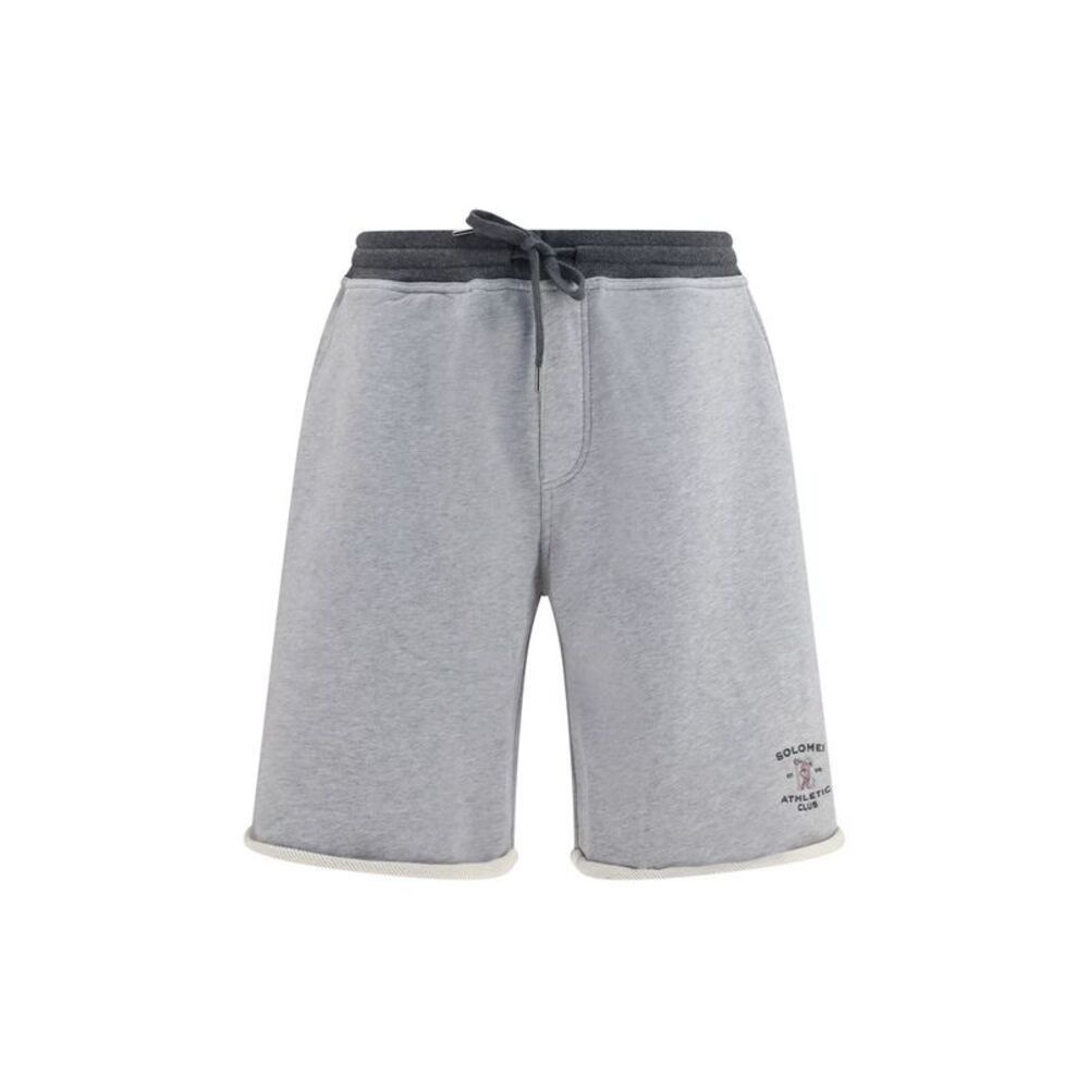 Brunello Cucinelli Gray Cotton Bermuda Men's Shorts